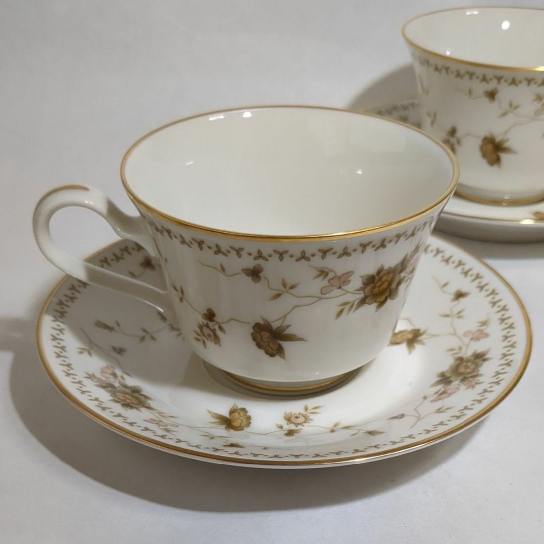 Noritake - ノリタケ コンテンポラリー カップ&ソーサー 花柄 ペア