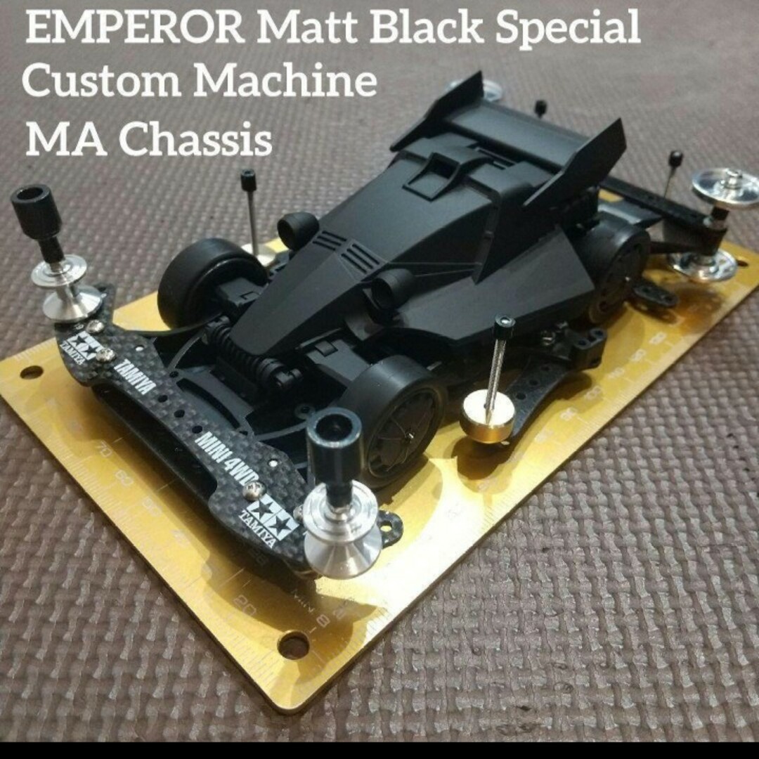 ミニ四駆 完成品 デクロス-01 Matt Black＆Redメッキ ミニ四駆 完成品