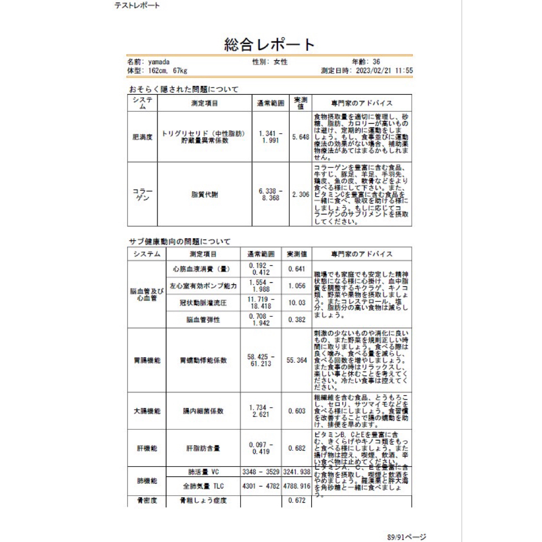 量子アナライザー 波動測定器 波動 量子共鳴 磁気共鳴 健康管理 サプリ参考