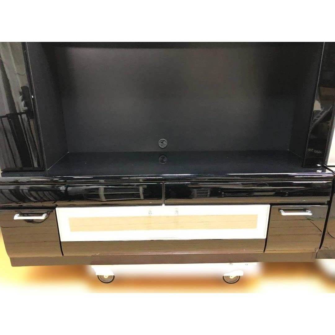ニトリ - ニトリ コーラル 壁面収納 テレビボードブラック ガラス扉