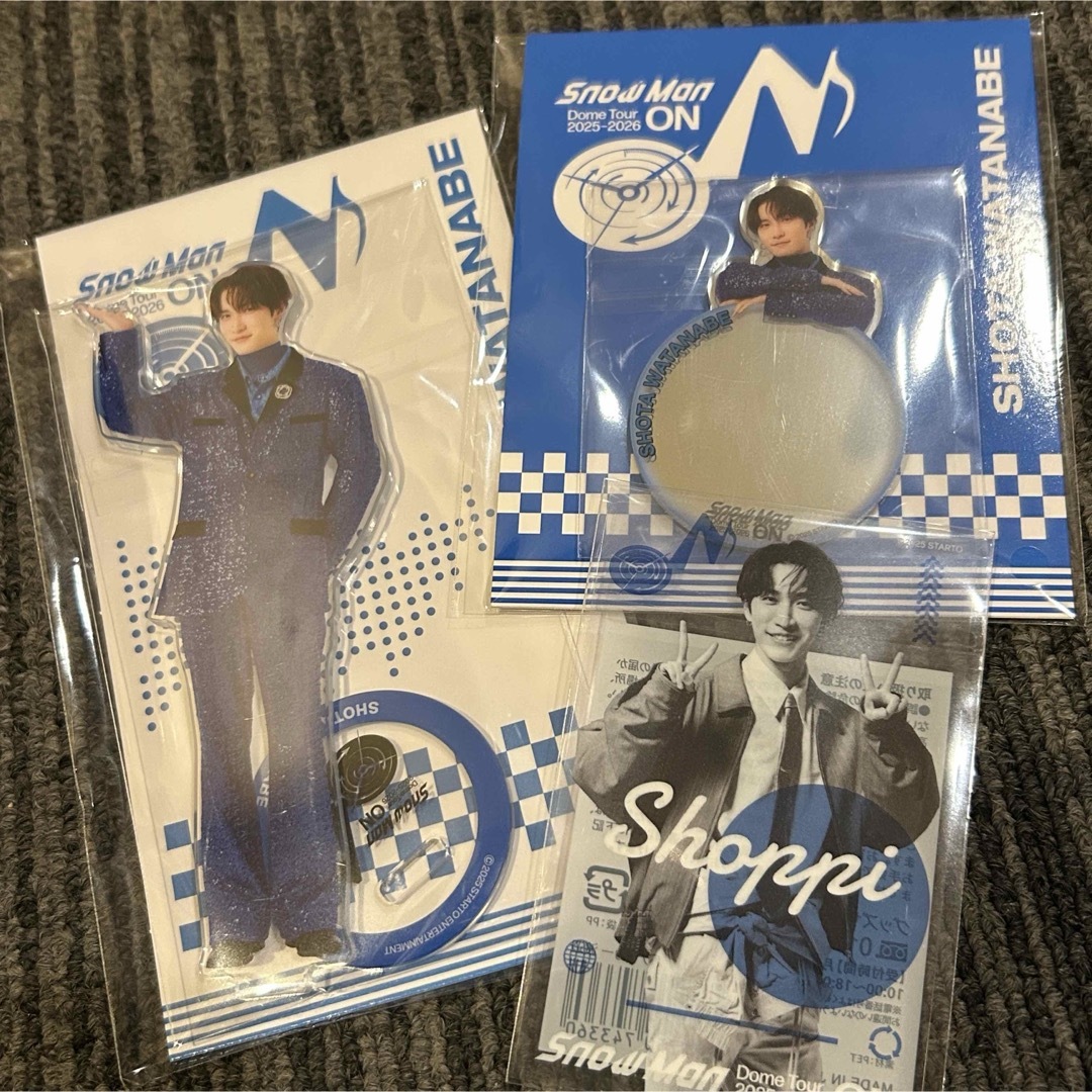 SnowMan ON 渡辺翔太 アクリルスタンド クリアステッカー ミラーの通販
