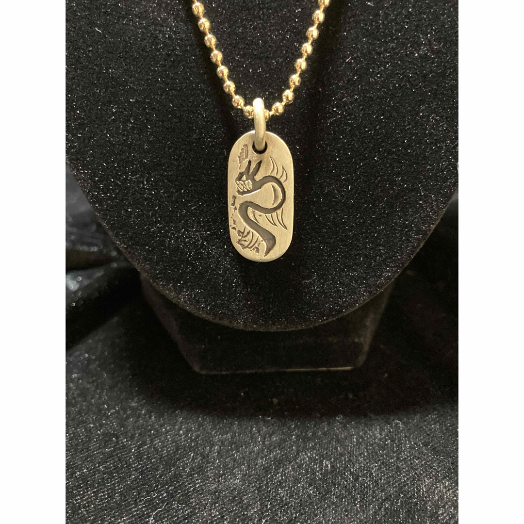 ⑮Dog Tag Dragon チェーン付き 真鍮