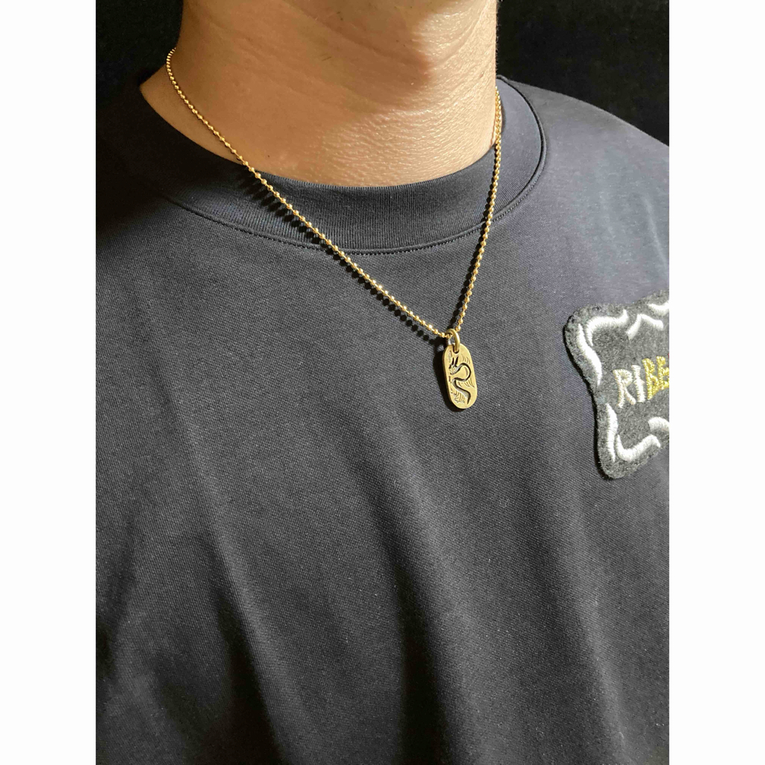 ⑮Dog Tag Dragon チェーン付き 真鍮