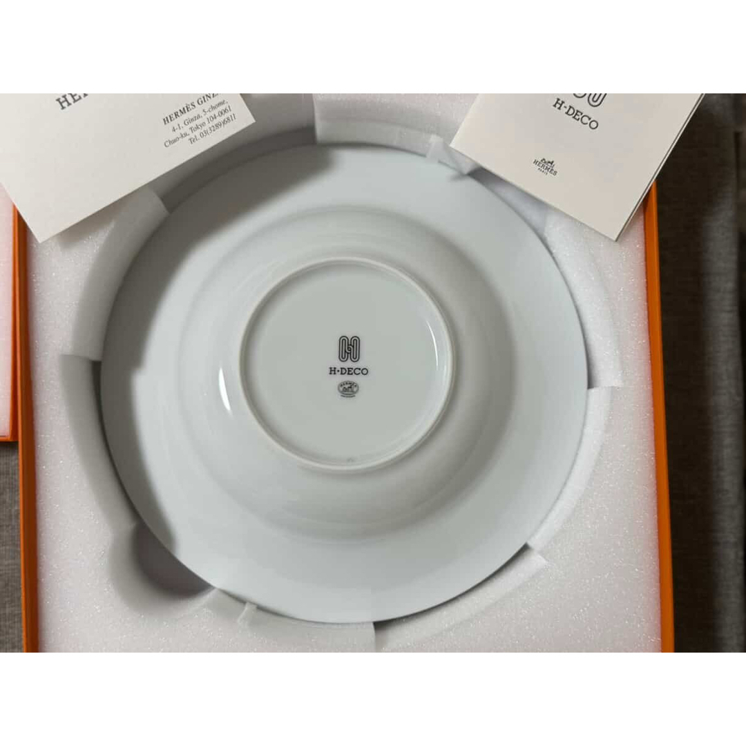 HERMES - H-DECO 陶磁器 皿 ブラック模様 新品未使用 HERMES エルメスH