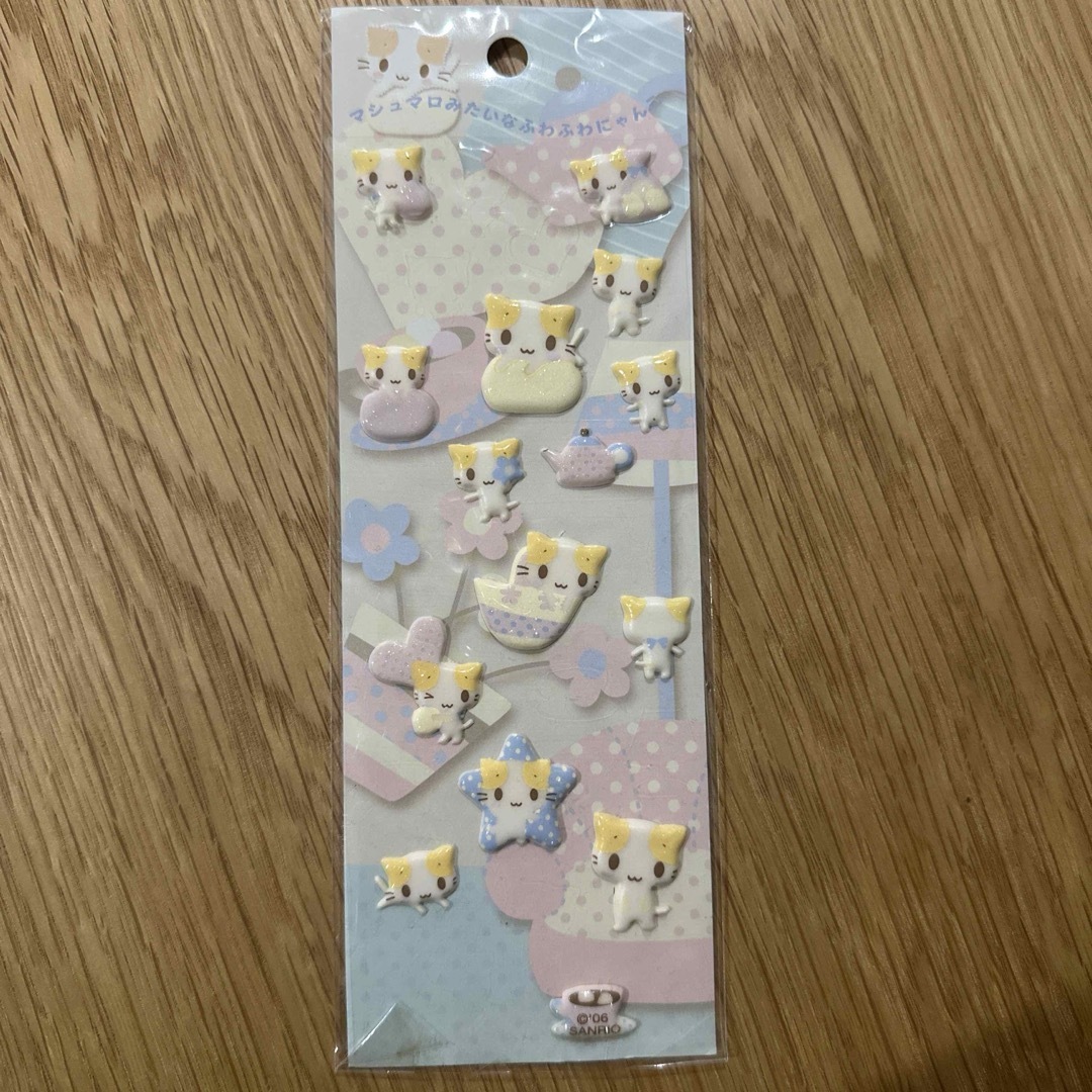 平成レトロ マシュマロみたいなふわふわにゃんこ ぷっくりシールの通販