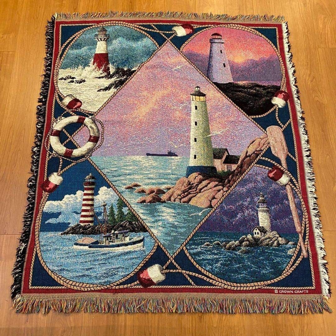 VINTAGE - 【美品】CROWN CRAFTS 灯台柄 ゴブラン織り ヴィンテージ