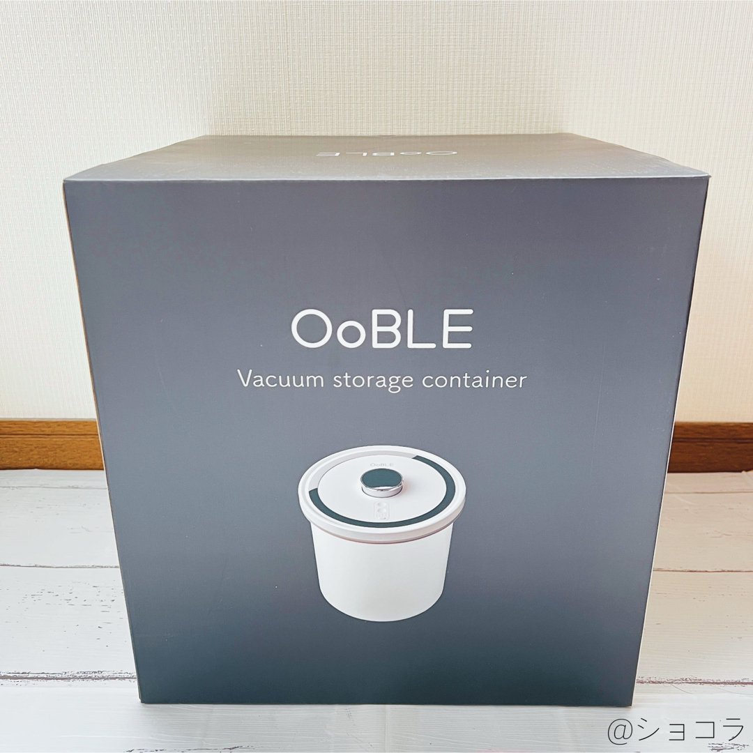 OoBLE(オーブル)OB-001WH ホワイト13L 真空保存容器 米びつの通販 by