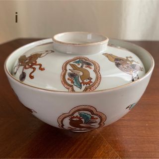 有田焼 - i 古伊万里 錦唐子絵椀 蓋付き 金彩 茶碗 アンティーク 骨董