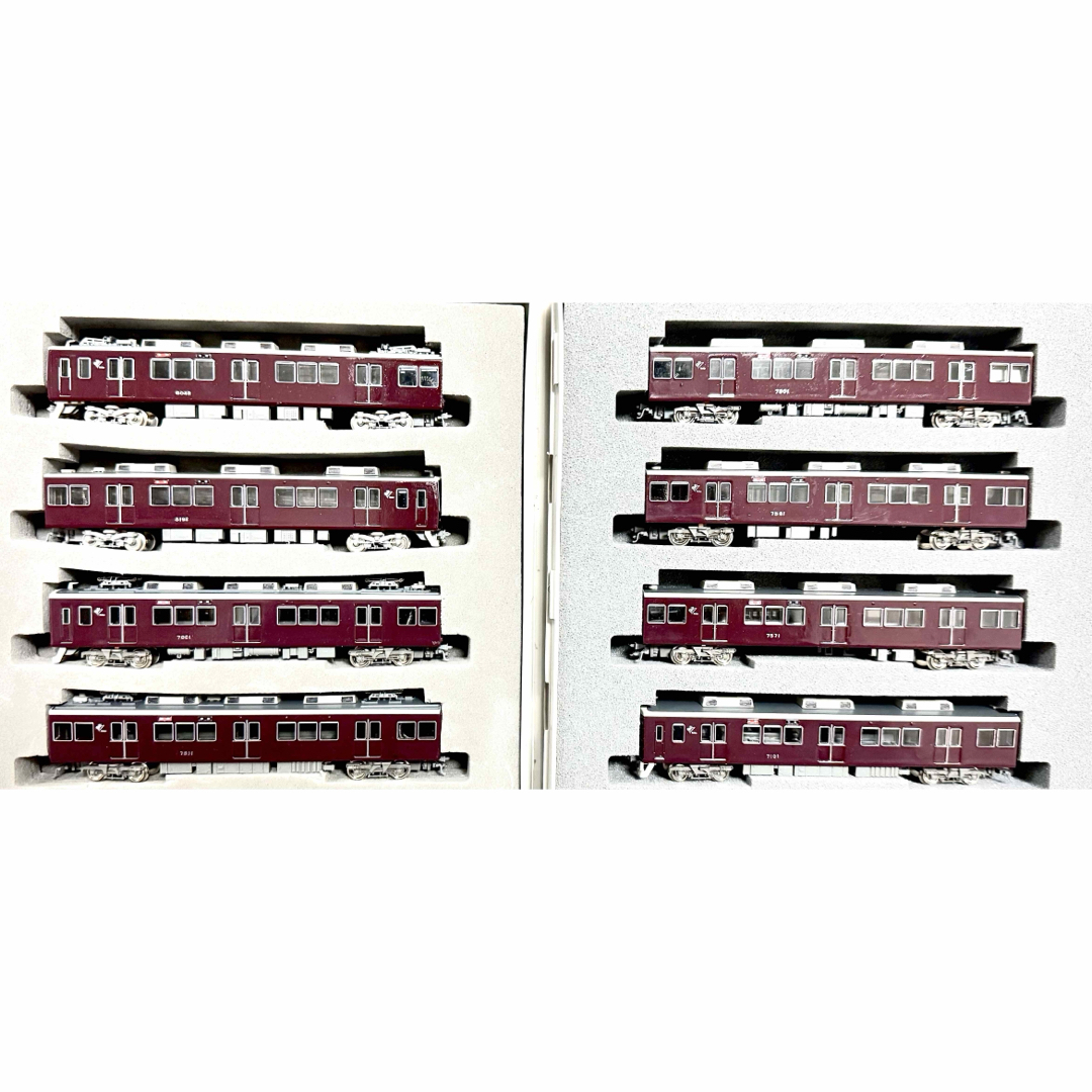 阪急神戸線8000系8042f+7000系7001f 8両(室内灯設置済)の通販 by あ