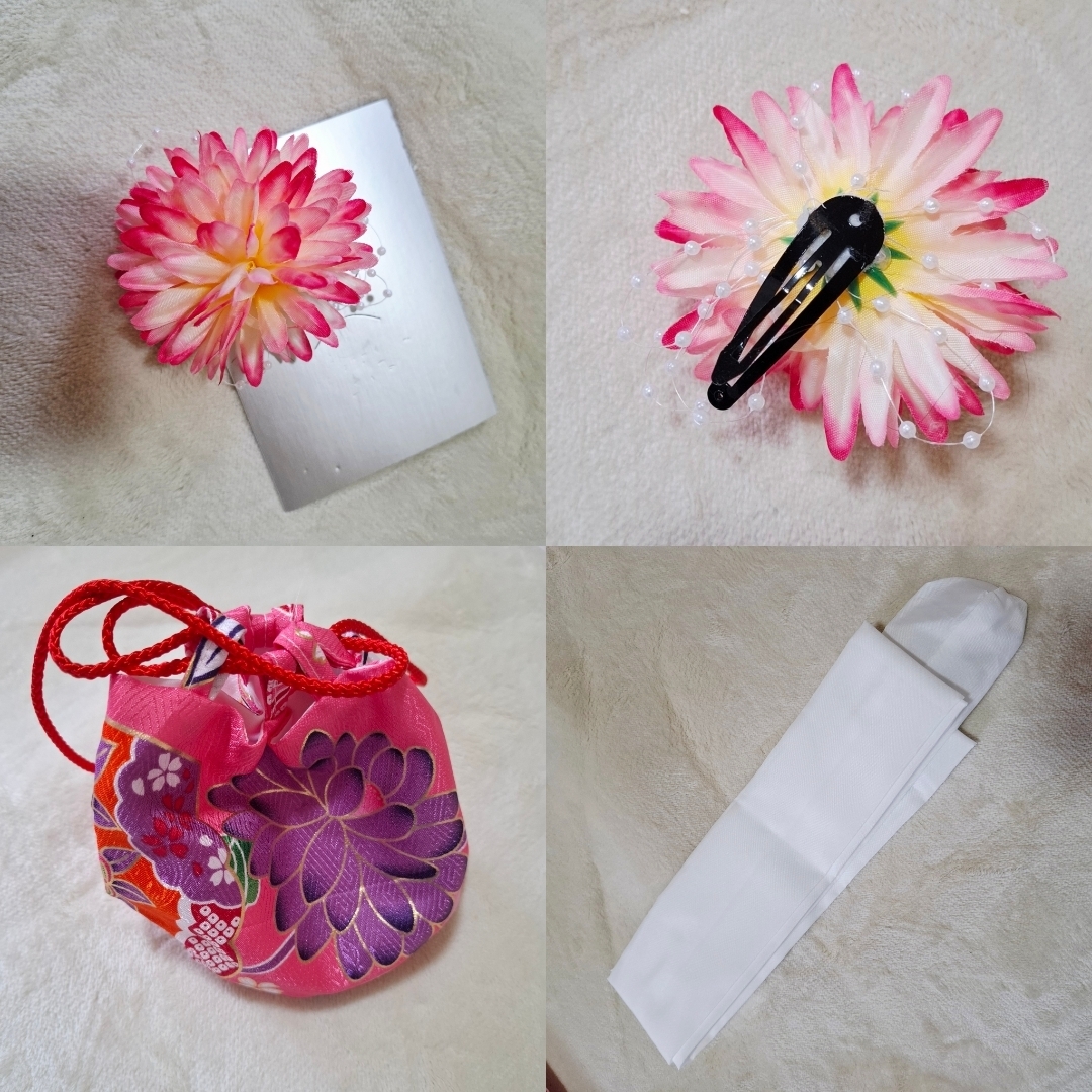 KYOETSU - 極美品【箱つき8点セット】七五三 子供用 花柄 ピンク 着物