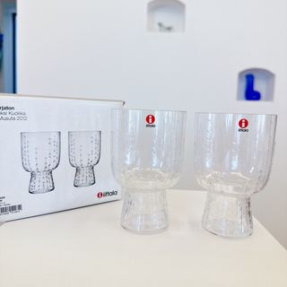 iittala - イッタラ 廃盤レア カルティオ ピンクと新品リオブラウン の