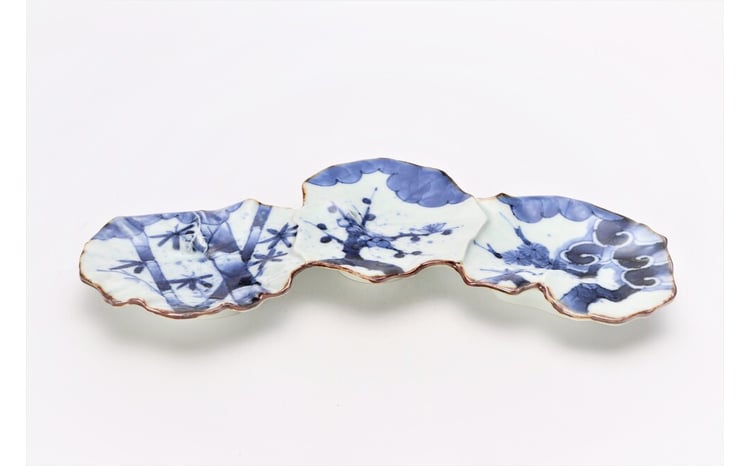 セット】有田焼 福泉窯福袋B(繭型蓋物/ツワ型繋ぎ皿/花型皿/菊割小鉢