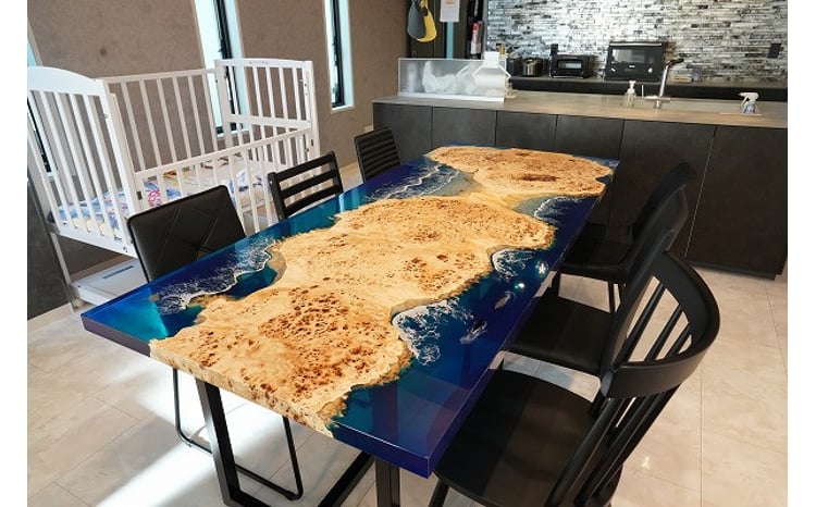 オーダーメイド レジン テーブル ダイニングテーブル 350×100cm 以下