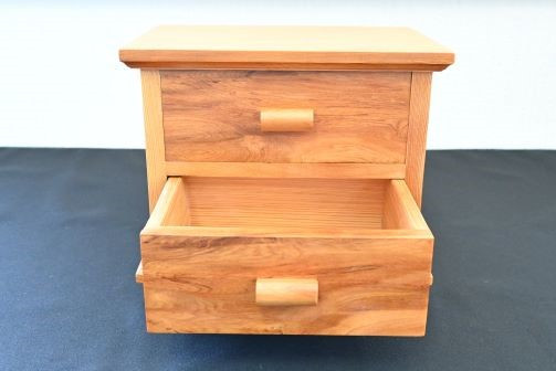 屋久杉で創った】小物入れ2段(高橋工芸/044-1058) 家具 インテリア