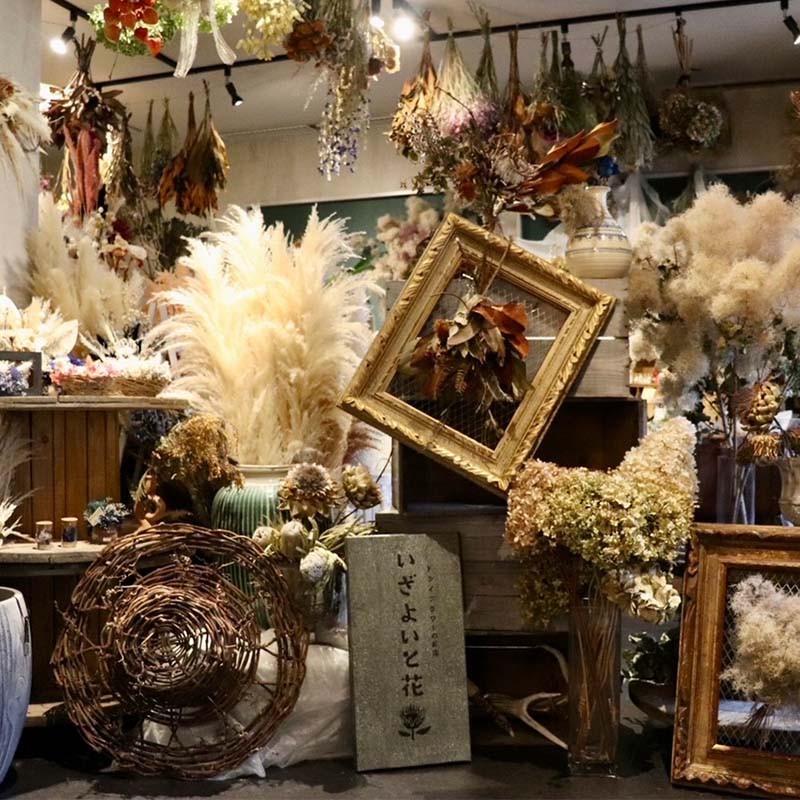 花鹿 ―ROKU― 鹿 角 オブジェ 飾り ドライフラワー インテリア シカ