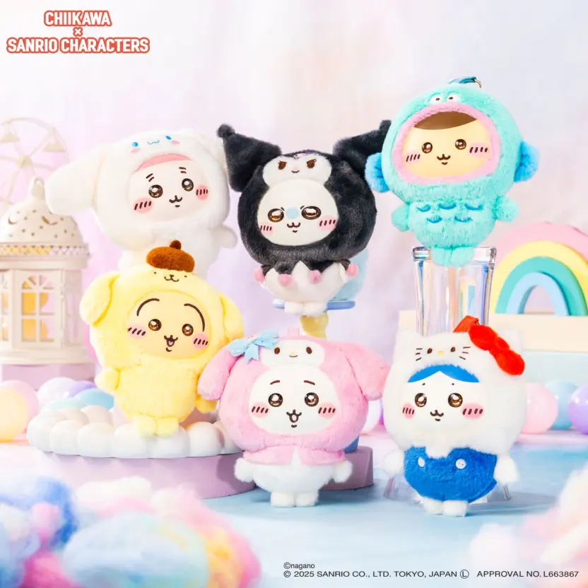 ちいかわ×サンリオコラボ商品発売 ちいかわとシナモロールが一緒にお