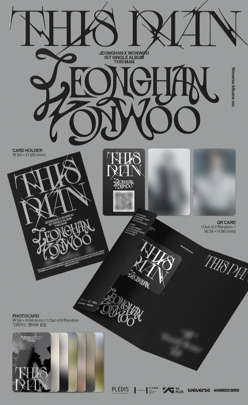 JEONGHAN X WONWOO (SEVENTEEN) 1ST SINGLE ALBUM「THIS MAN」2024年6