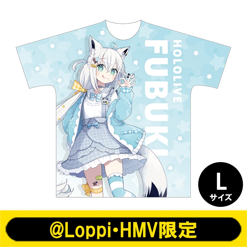 フルグラフィックTシャツL(白上フブキ)【@Loppi・HMV限定