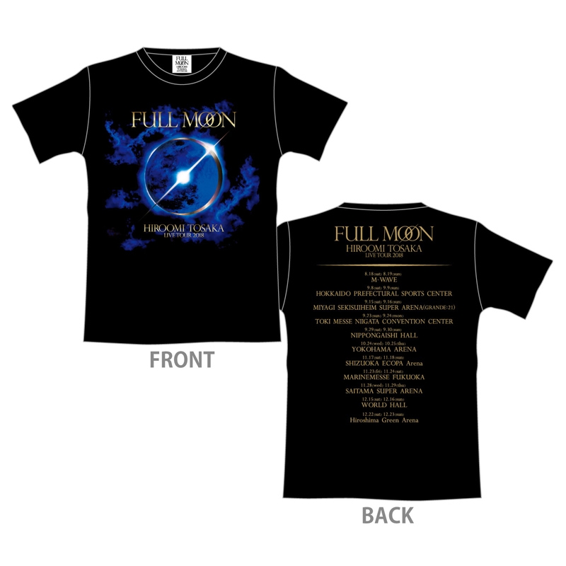 FULL MOON ツアーTシャツ[L] / BLACK : HIROOMI TOSAKA (登坂広臣