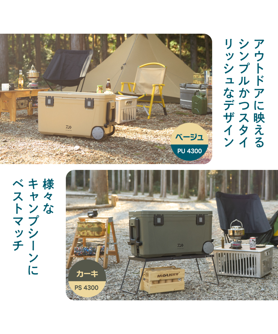 クーラーボックス 43L ランドレーベル PS4300 カーキ 03300212