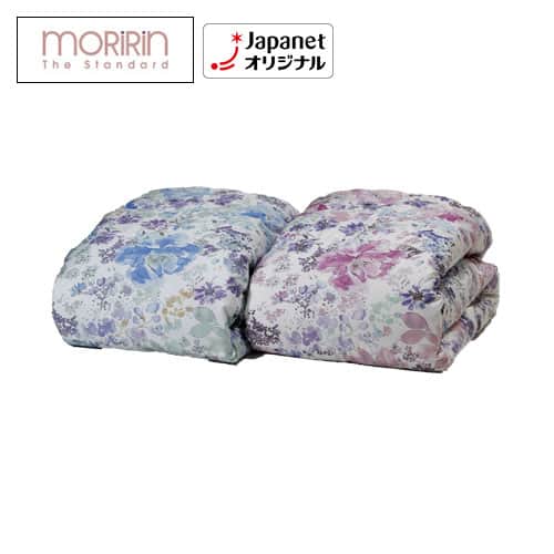 布団 moririn ダウンケット ブルー ダブル ジャパネットたかた 洗える