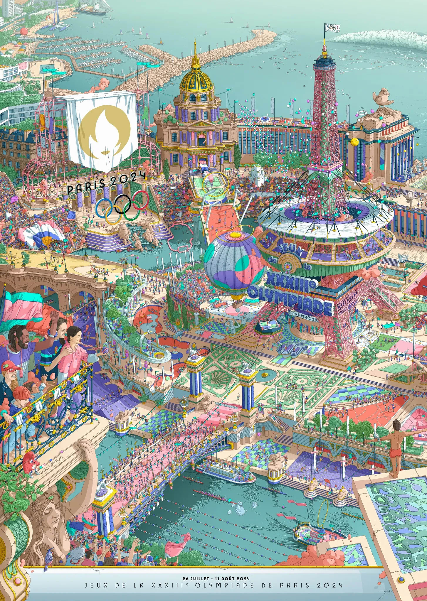 Paris 2024 Olympic logo, poster design & look of the games