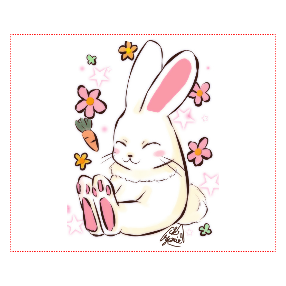 ゆるかわうさぎ全面インクジェットTシャツ(L)の商品購入ページ