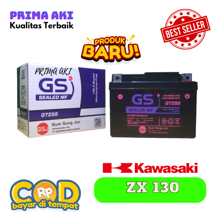 Aki Motor Kawasaki ZX 130 Kaze Accu Kering GS J GTZ5S MF | Lazada
