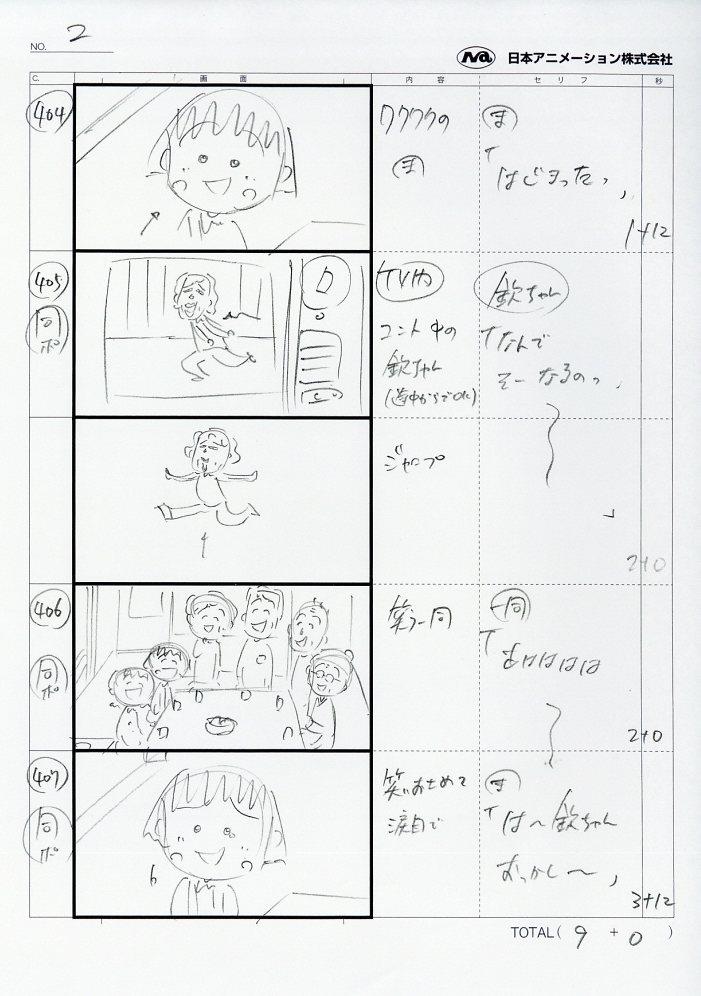 ちびまる子ちゃん 絵コンテ[制作素材]
