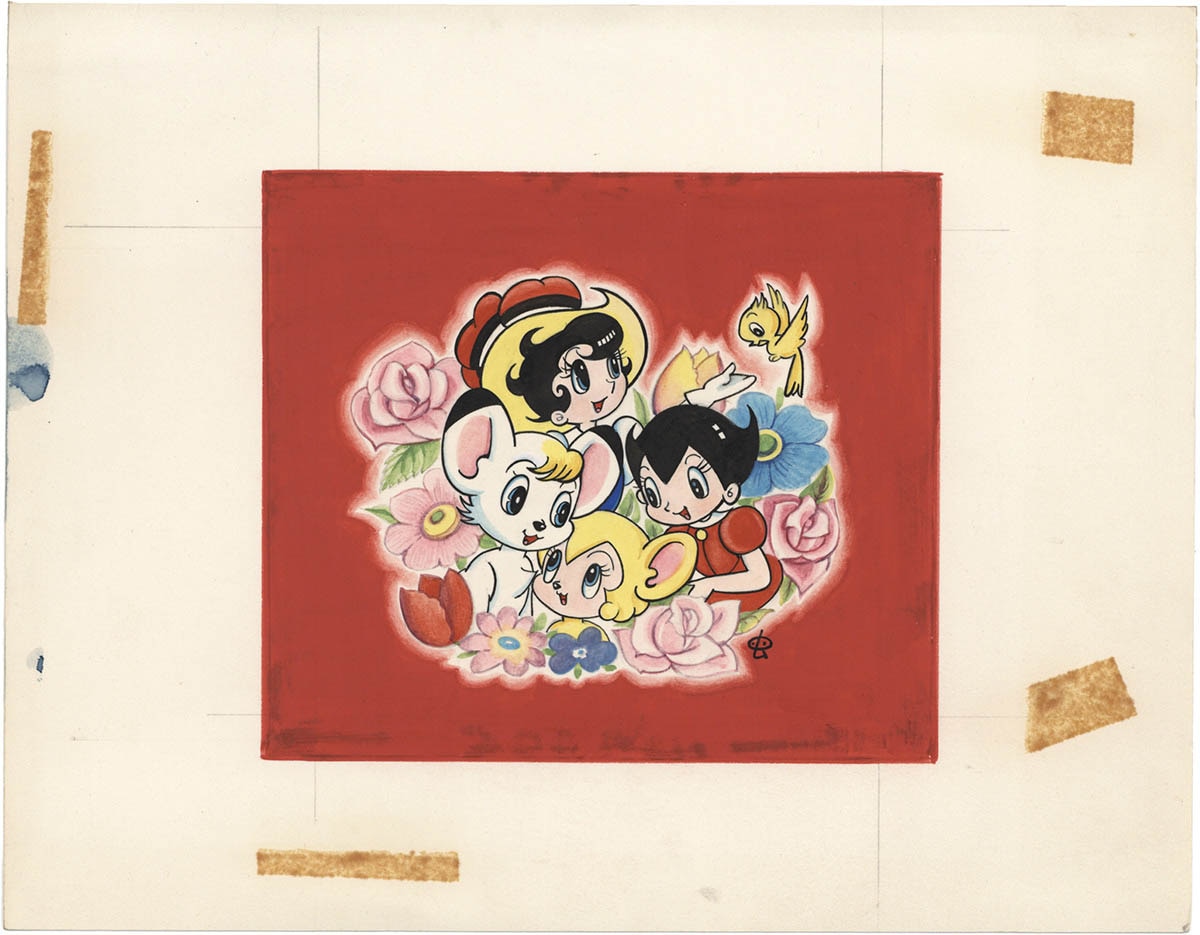 2002] 虫プロ 直筆カラー版権イラスト「鉄腕アトム/ジャングル大帝