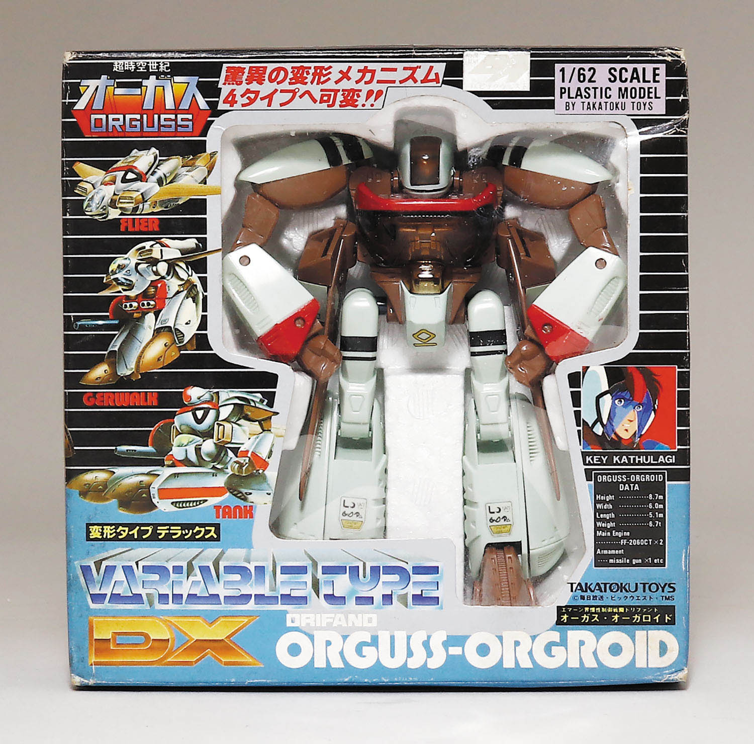タカトクトイス 1/62スケール 変形タイプ デラックス オーガス