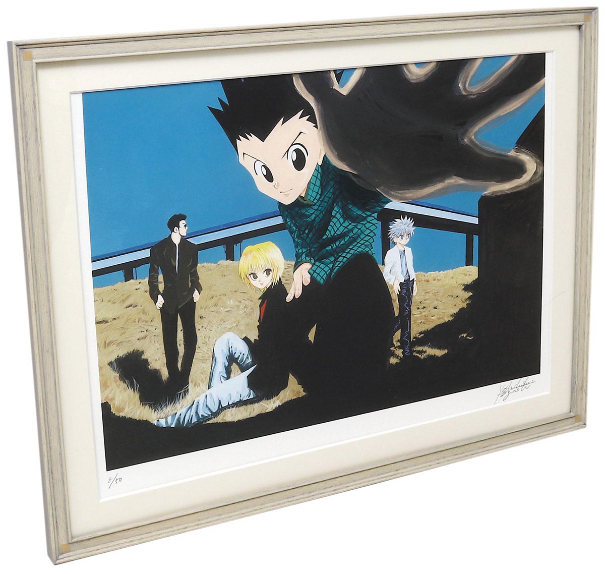 冨樫義博直筆サイン入りカラー複製イラスト「HUNTER×HUNTER」