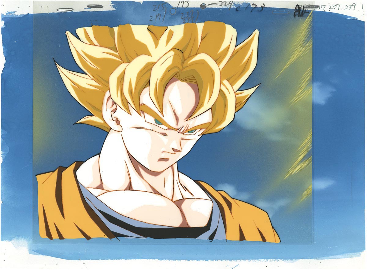 ドラゴンボールアニメセル画 孫悟空 他 2枚、 作画記録 付き