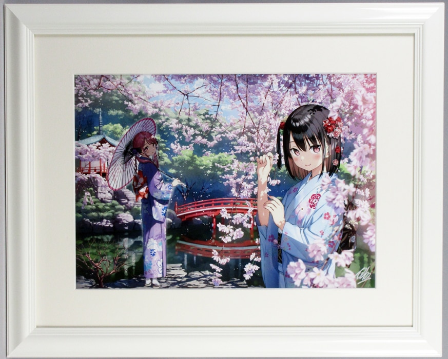 カントク 直筆サイン入りカラー複製イラスト「花の時」