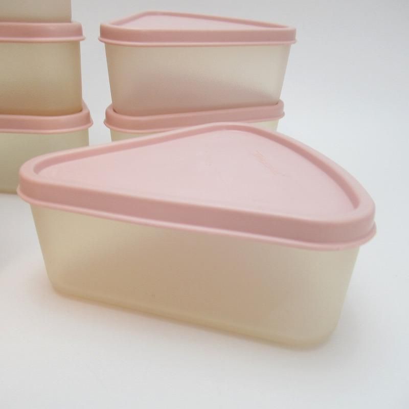 ビンテージ・Tupperware・タッパウェア・パステルピンク蓋・パイ