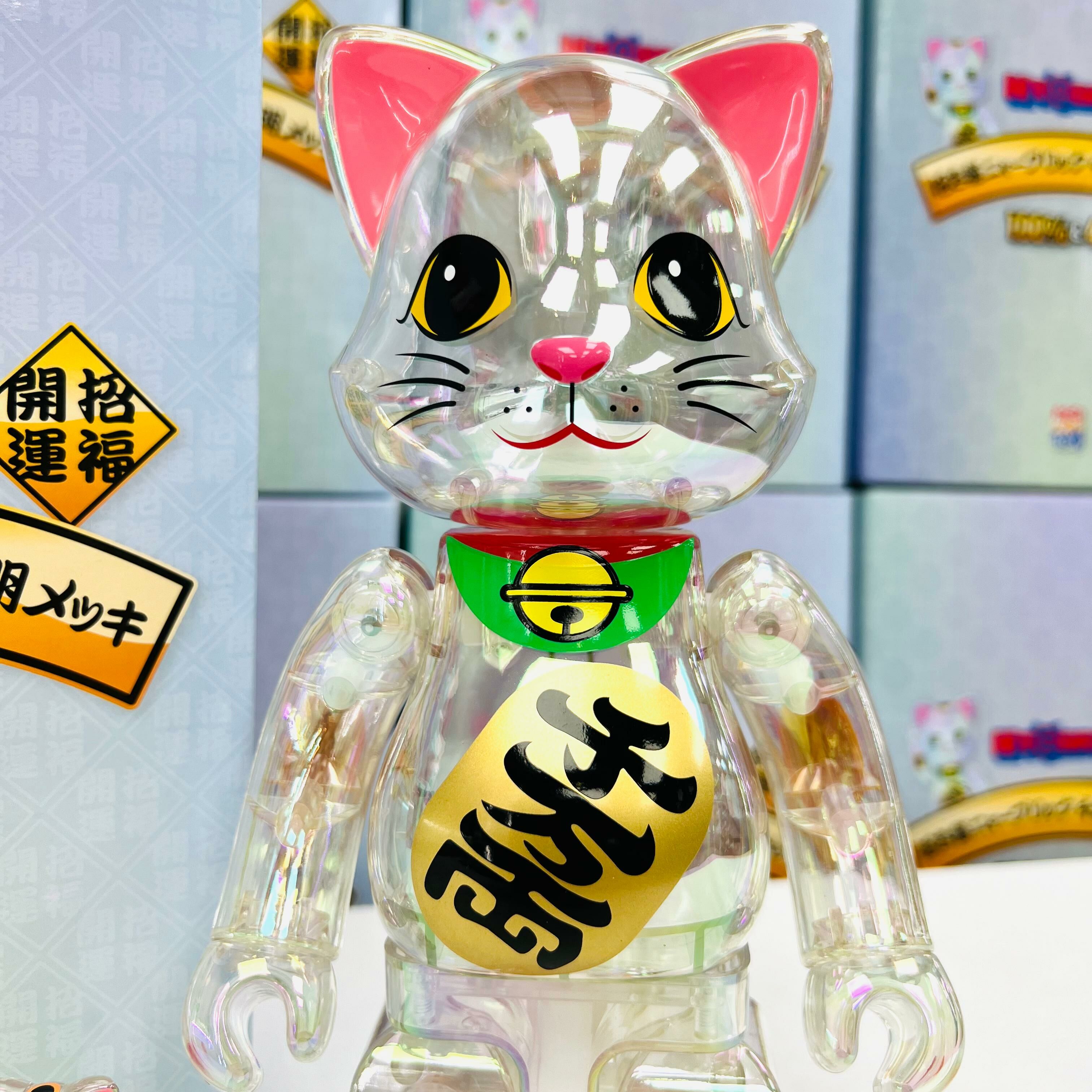NY@BRICK 招き猫千万両透明メッキLucky Cat Ten Million Ryo transp