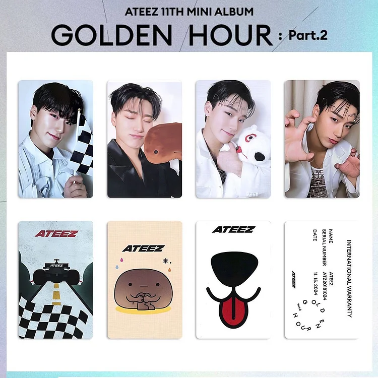 Ateez Golden Hour Part.2 Poca Makestar Sunflower Benefit Photocard