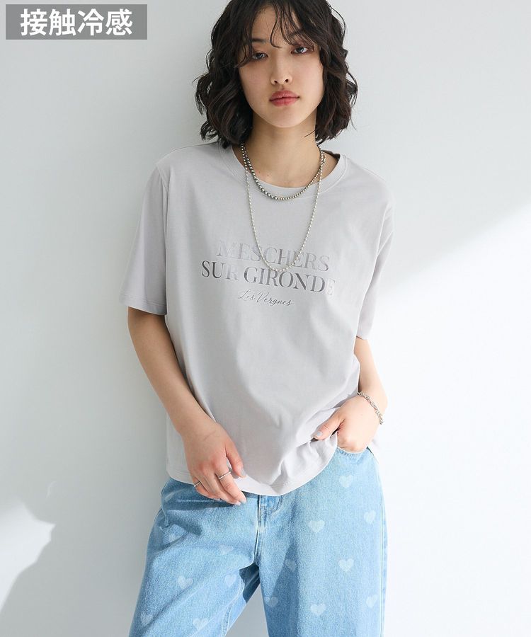 箔プリントフェミニンロゴTシャツ/Green Parks（グリーン パークス）の