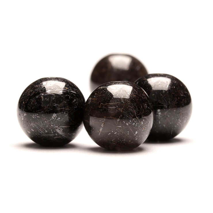粒売り/バラ売り】ブラックルチルクォーツ（ディープカラー） 8mm
