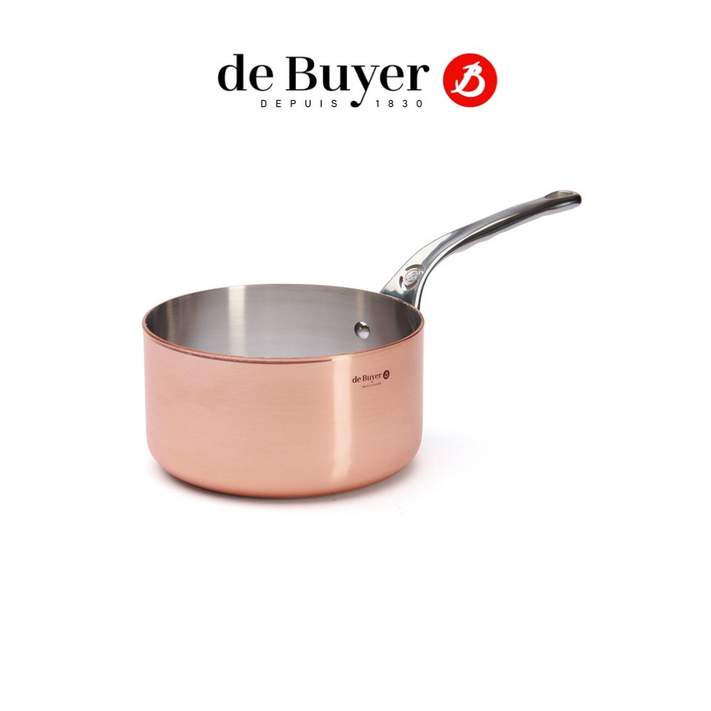 de Buyer 畢耶『Prima Matera銅鍋系列』不鏽鋼單柄調理鍋20cm(感應爐