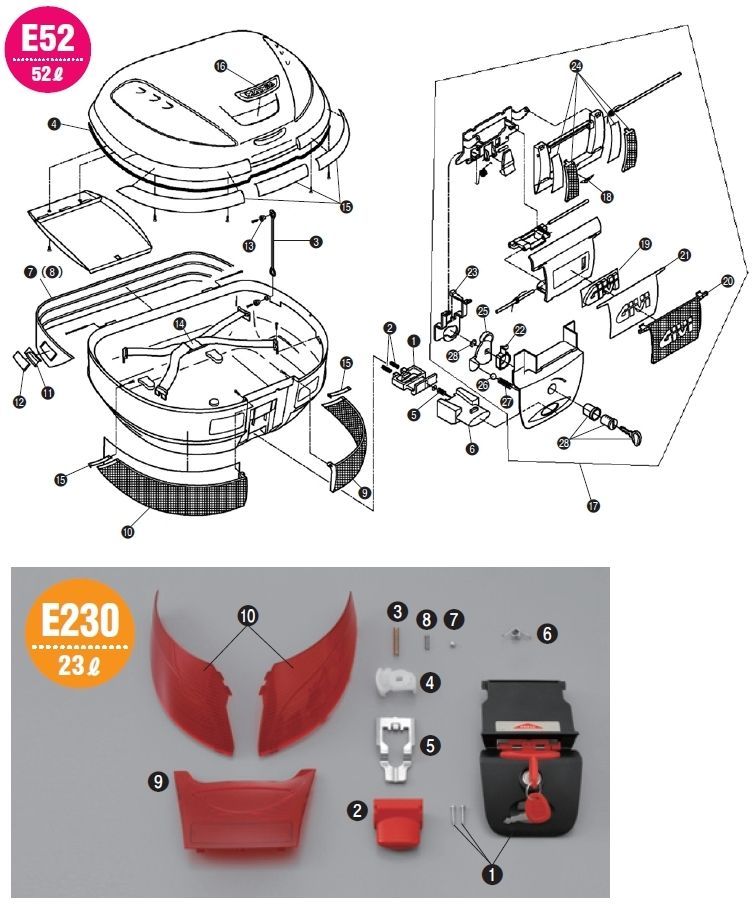 Webike | GIVI ジビ 【補修部品】スプリング [Z631] E230(95244