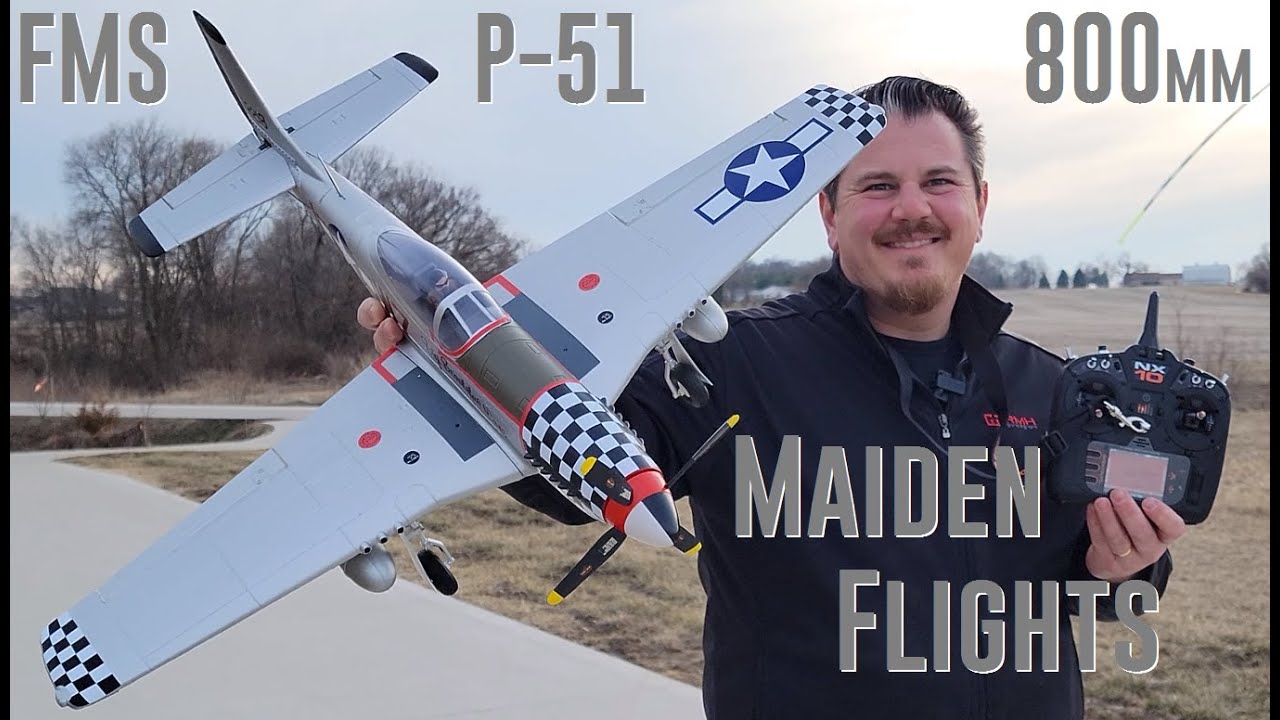 P-51D V2 Big Beautiful Doll 800mm RC Plane | PNP | FMS Hobby