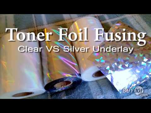 Shimmering Waters Holographic Laminating Toner Foil Roll |Silver
