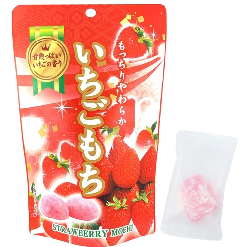 日本直送」セイキ・もっちりやわらか いちごもち 130g袋入り - Weee!