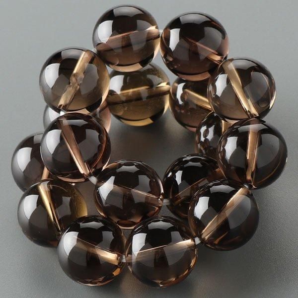 スモーキークォーツ ブレスレット 約12mm ストレート - 念珠ドットコム