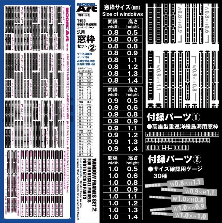 1:700帝国海軍艦艇|エッチングパーツ窓枠セット - モデルアート 通販