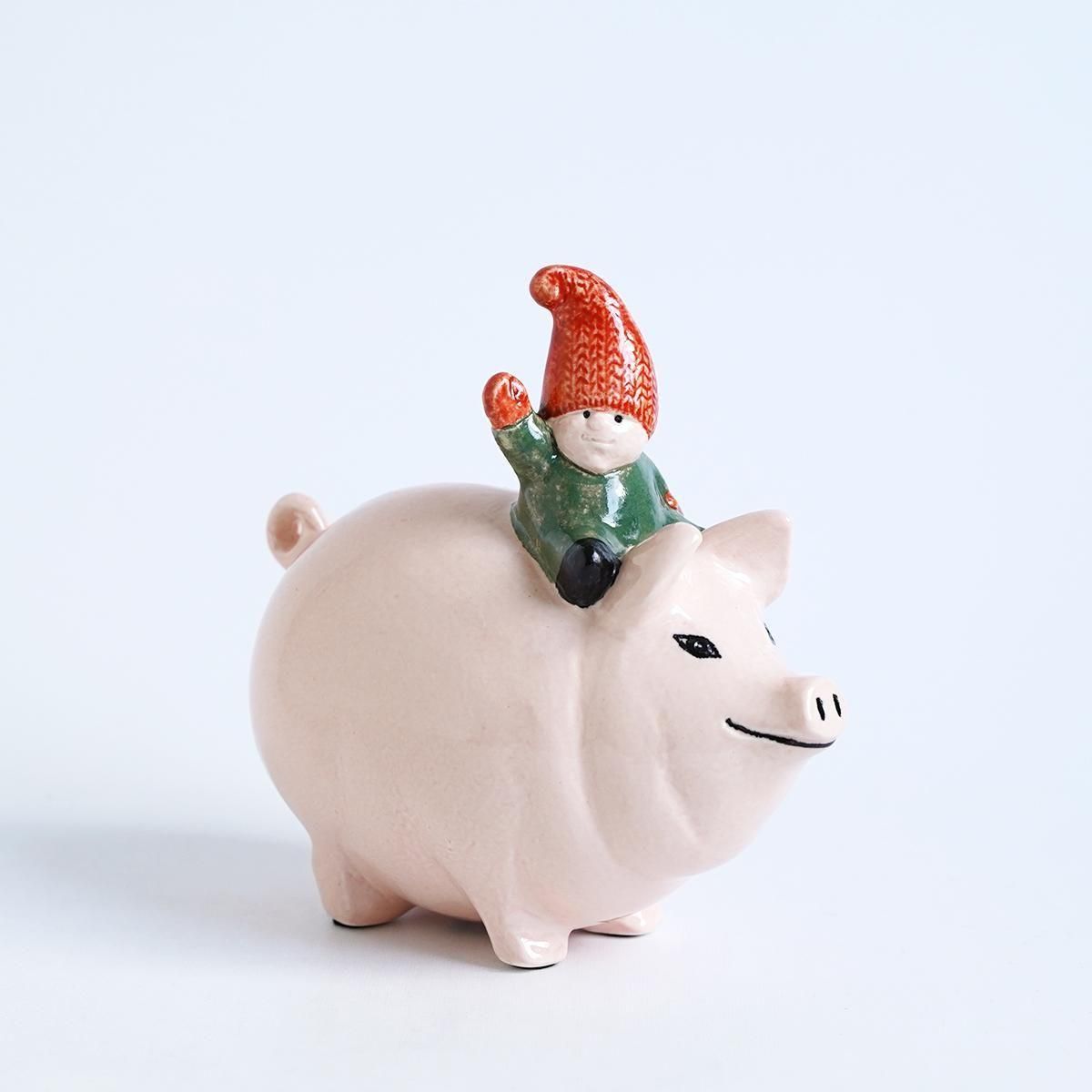 Lisa Larson（リサラーソン）／PIGGY WITH TOMTE- dieci｜online shop