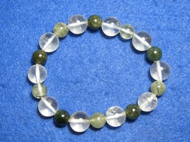 ガネーシュヒマール産ヒマラヤ水晶ブレスレット クローライト