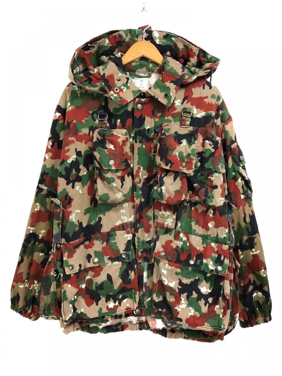 SWISS ARMY M-57 Mountain Jacket ベージュ赤緑 52 スイス軍 アルペン