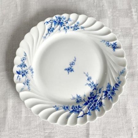 フランス製リモージュ青い小花の華やかなプレート